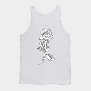 Single rose Tank Top